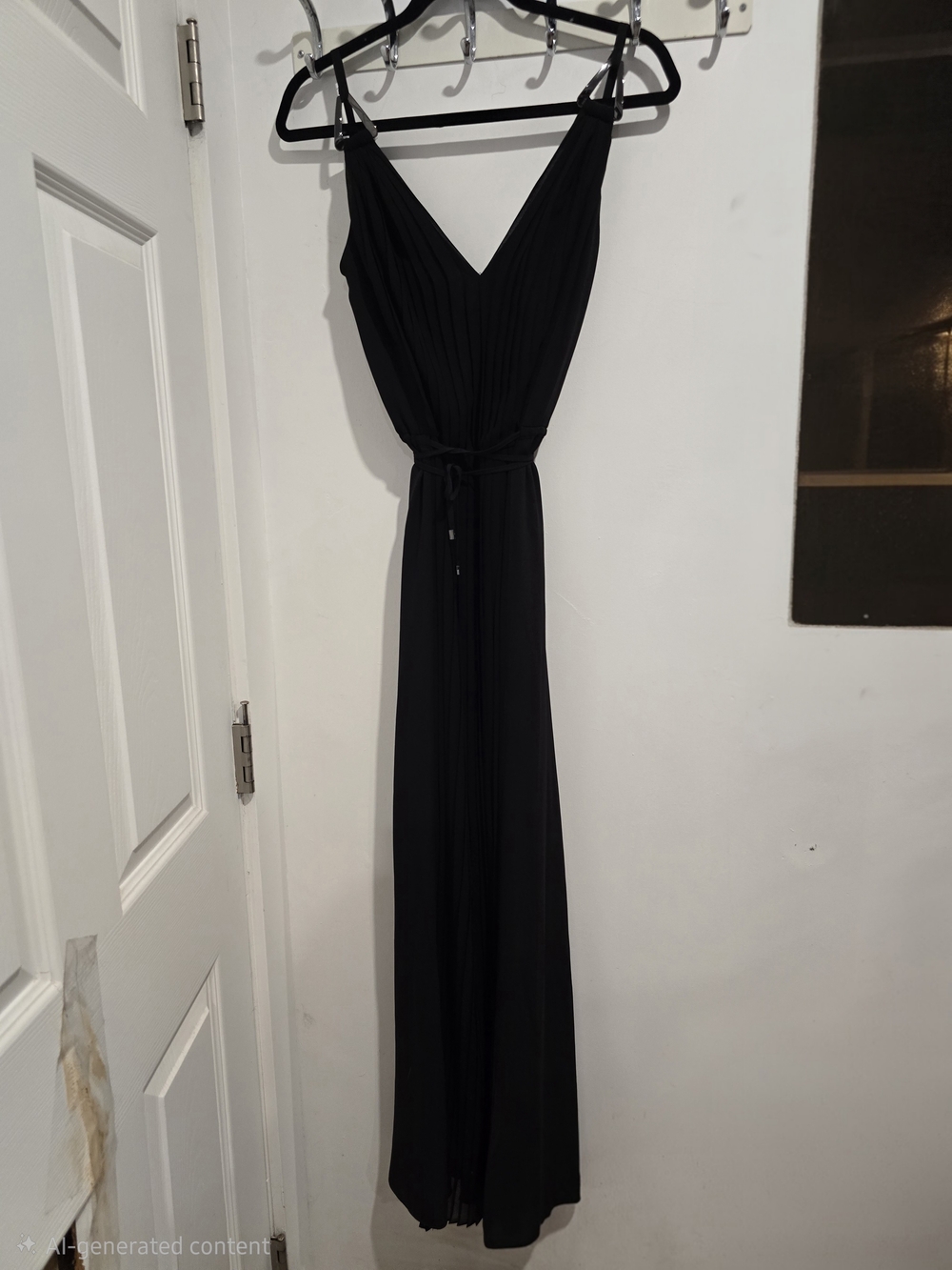 White House Black Market Black V-Neck Maxi Dress